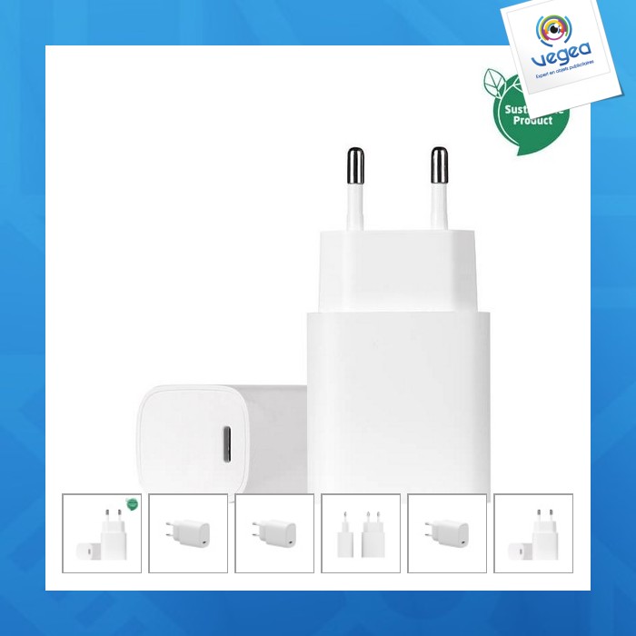 Adaptador de corriente usb c de 20 vatios