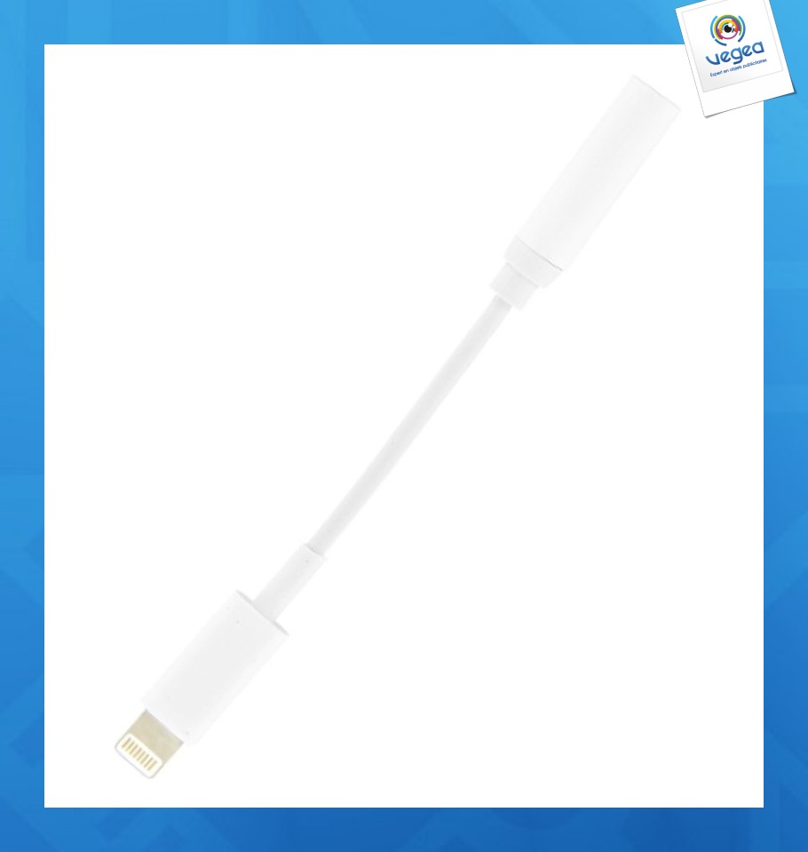 Adaptador de un rayo a una toma de 3,5 mm.