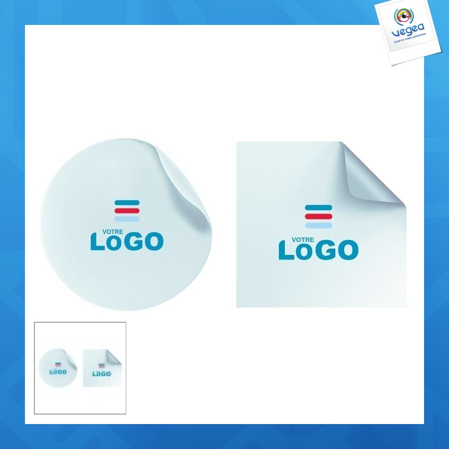 Adhesivo blanco reposicionable round/carre brillante para suelos - 100x100cm