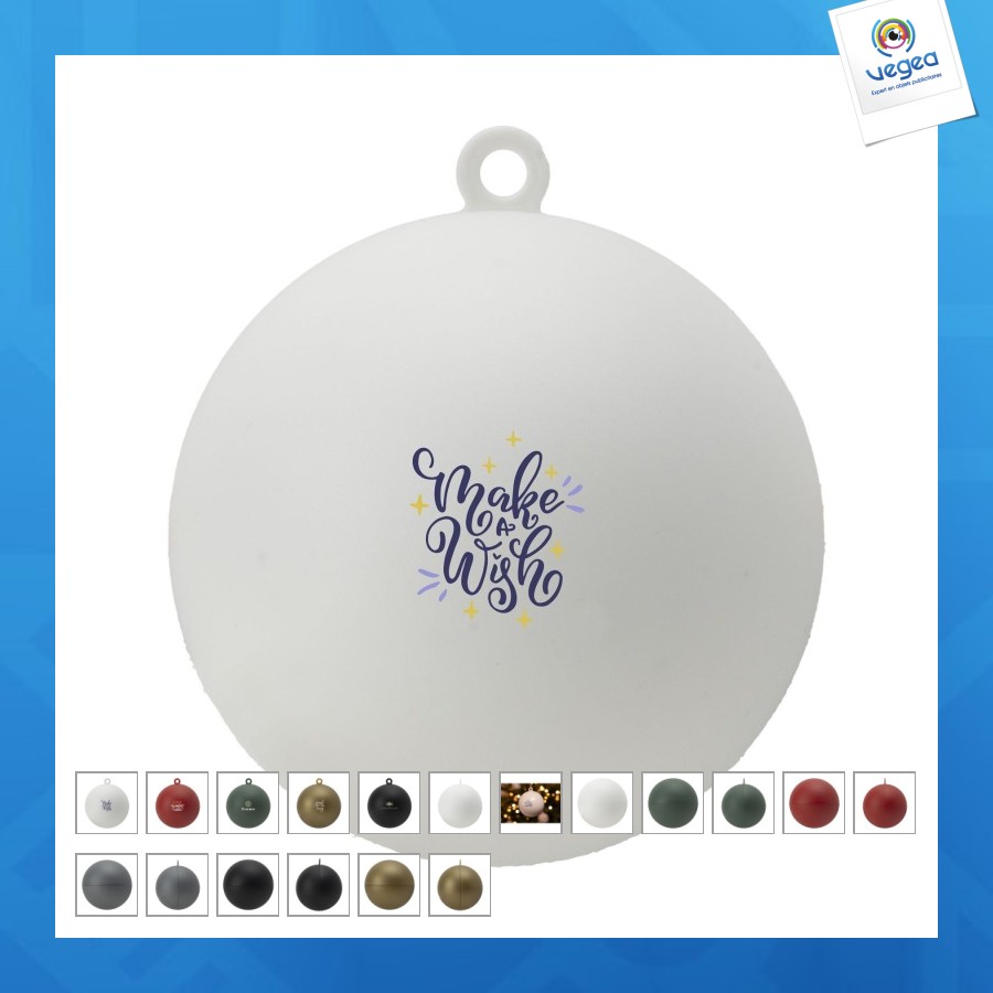 Adorno navideño ø 7 cm pp reciclado - fabricado en europa