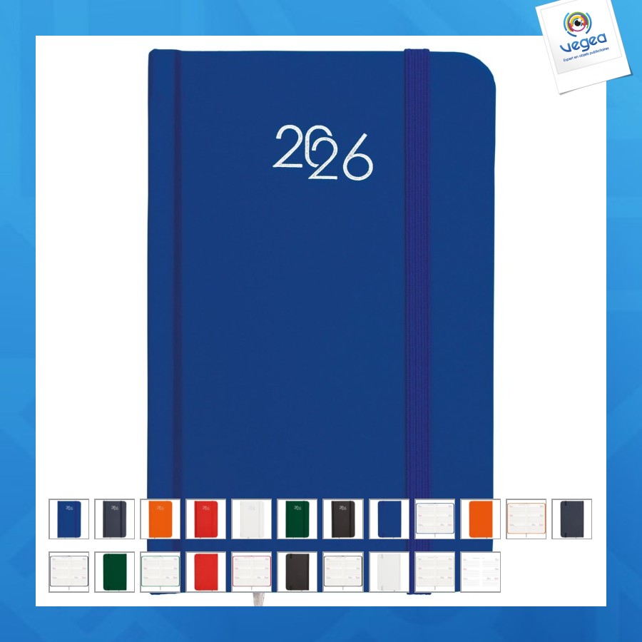 Agenda de poche de promoción hebdomadaire 2026, couverture rigide en carton laminé