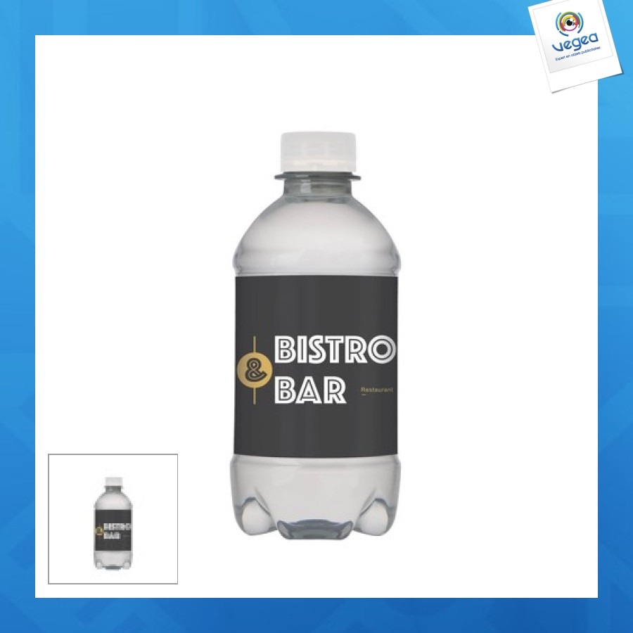 Agua de manantial con gas 33cl con tapón de rosca
