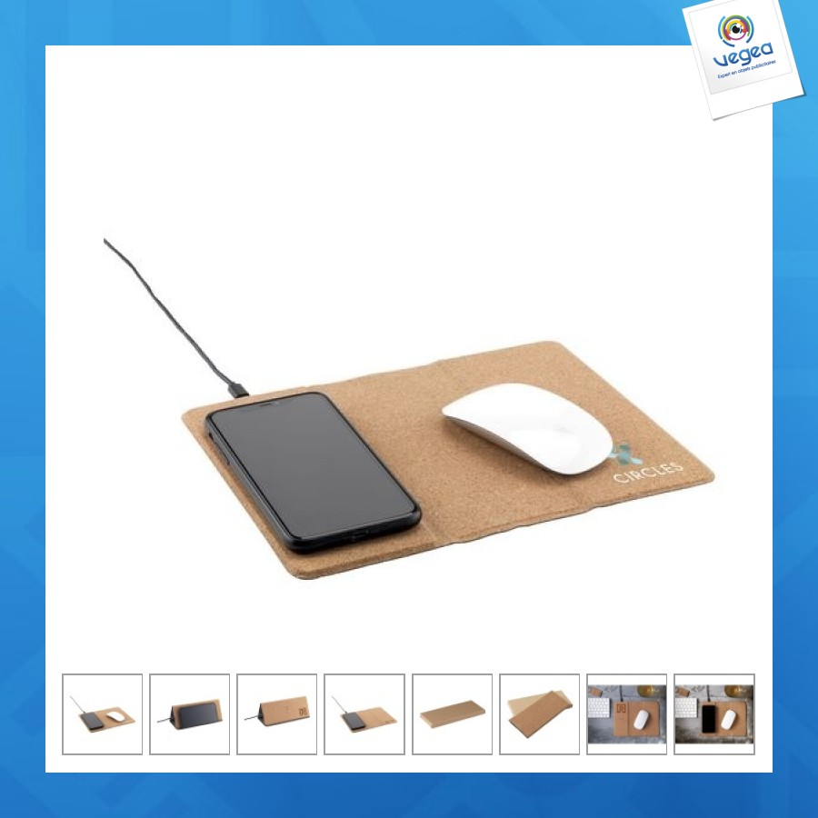 Alfombrilla de carga inalámbrica cork