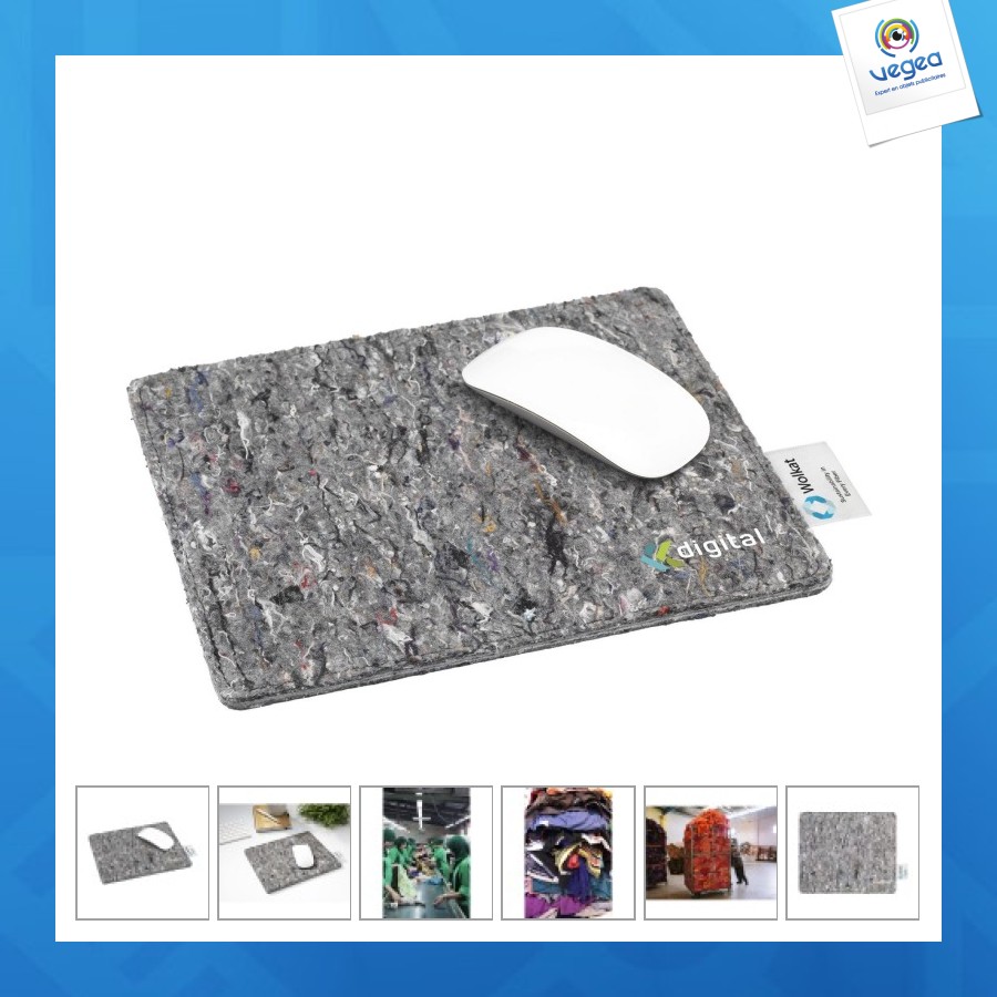 Alfombrilla de ratón textil reciclada wolkat tanger