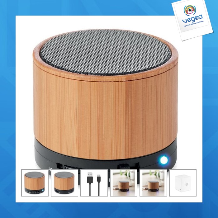 Altavoz bluetooth de bambú