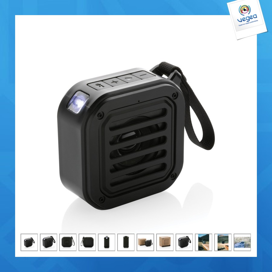 Altavoz solar de 3 w en plástico reciclado rcs sunwave