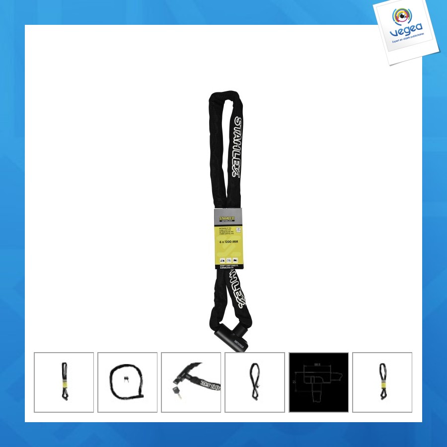 Antivol personalizable à chaîne 995 6x1200mm