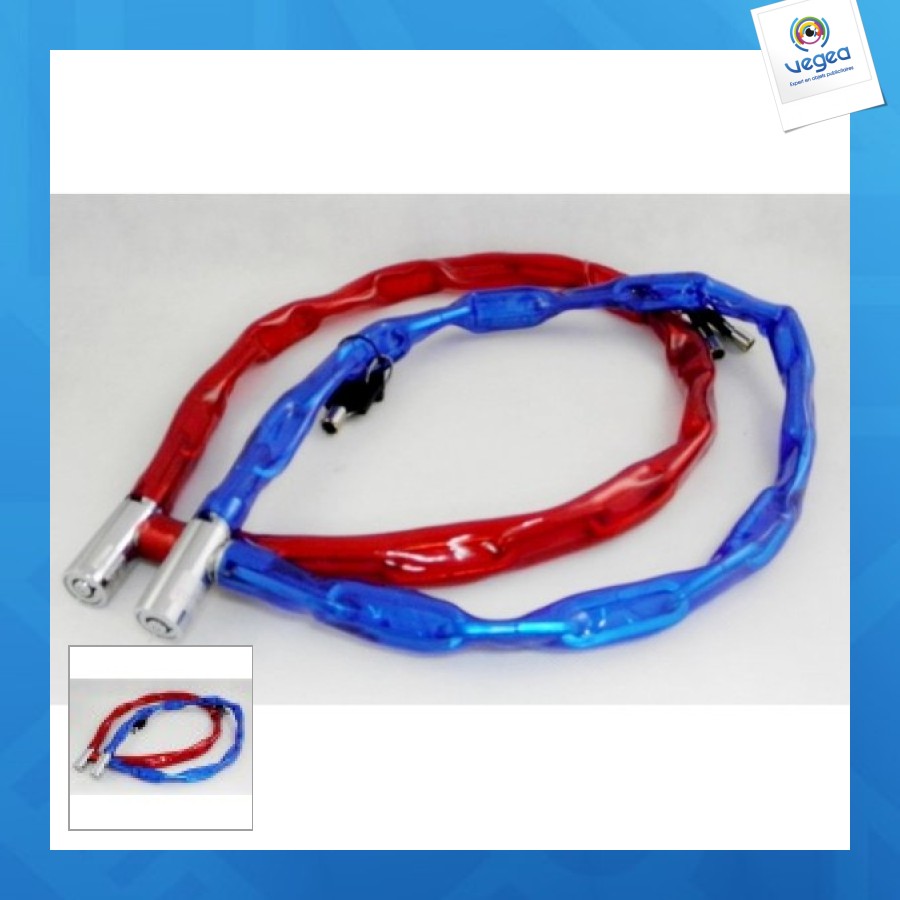 Antivol personalizable vélo scooter, chaîne 80cm