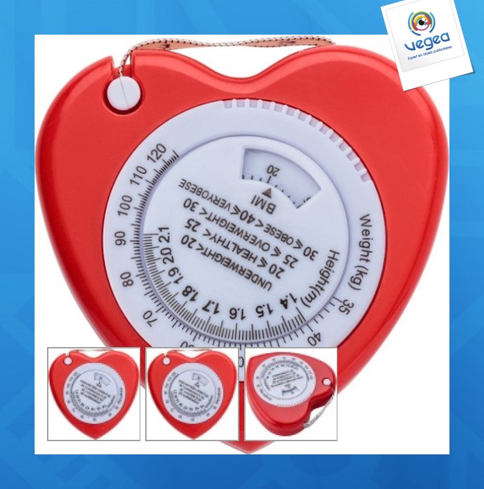 Aparato de medición equipado con una cinta métrica de 150 cm.