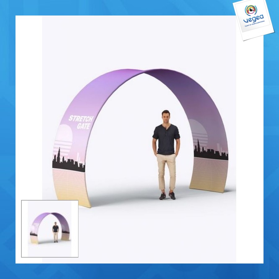 Arco doble de aluminio 347 x 245 cm