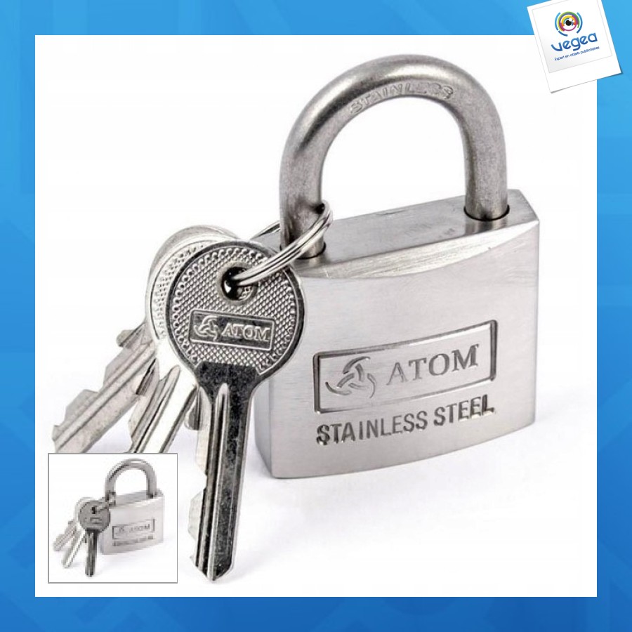 Atome de cadenas, acier inoxydable, 40mm