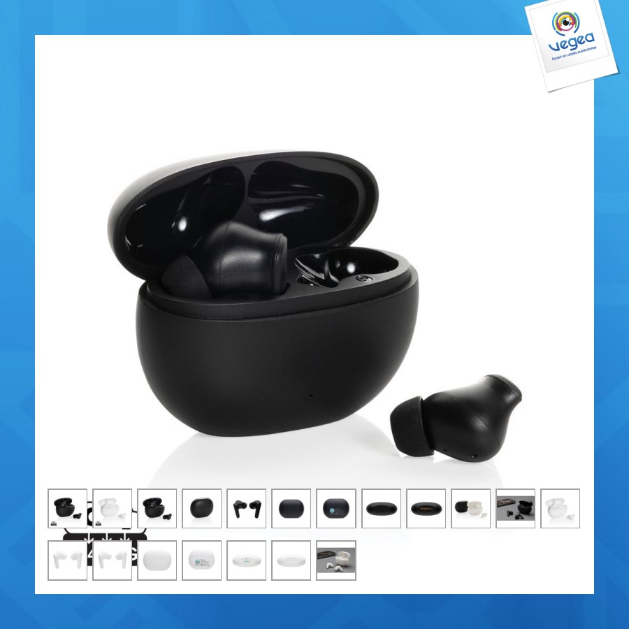 Auriculares rcs prolink híbridos anc/enc de plástico reciclado