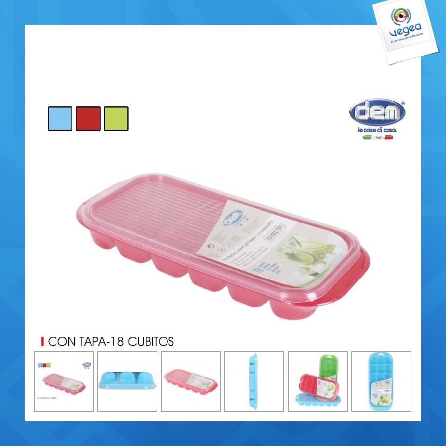 Bac à glaçons 1 personalizable 18 cubes avec couvercle privilège
