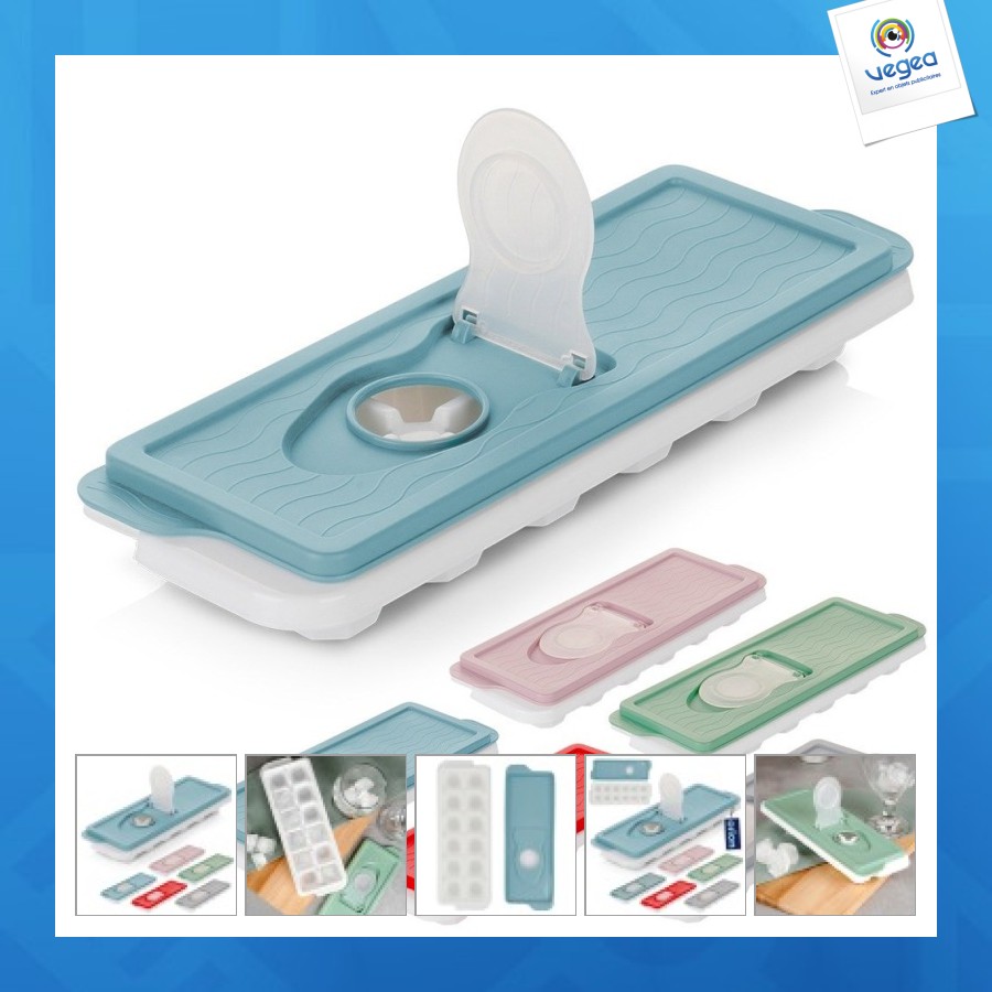 Bac à glaçons avec couvercle 2 de promoción 26,5x9,5cm