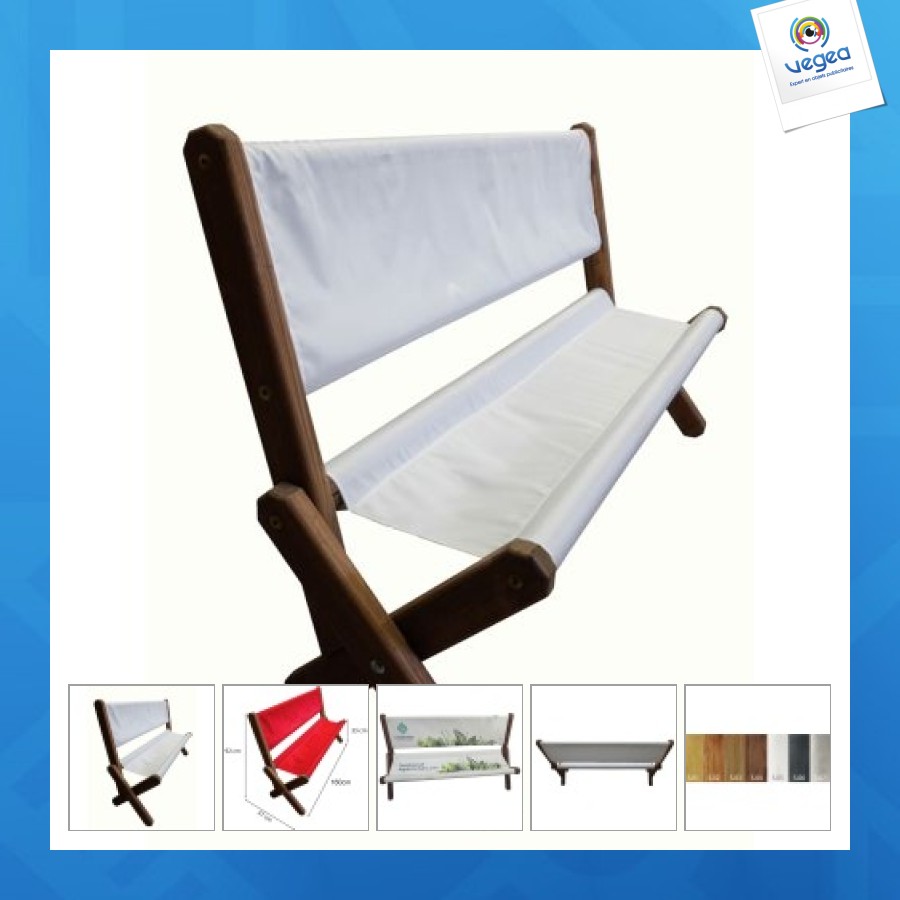 Banc de promoción publicitaire