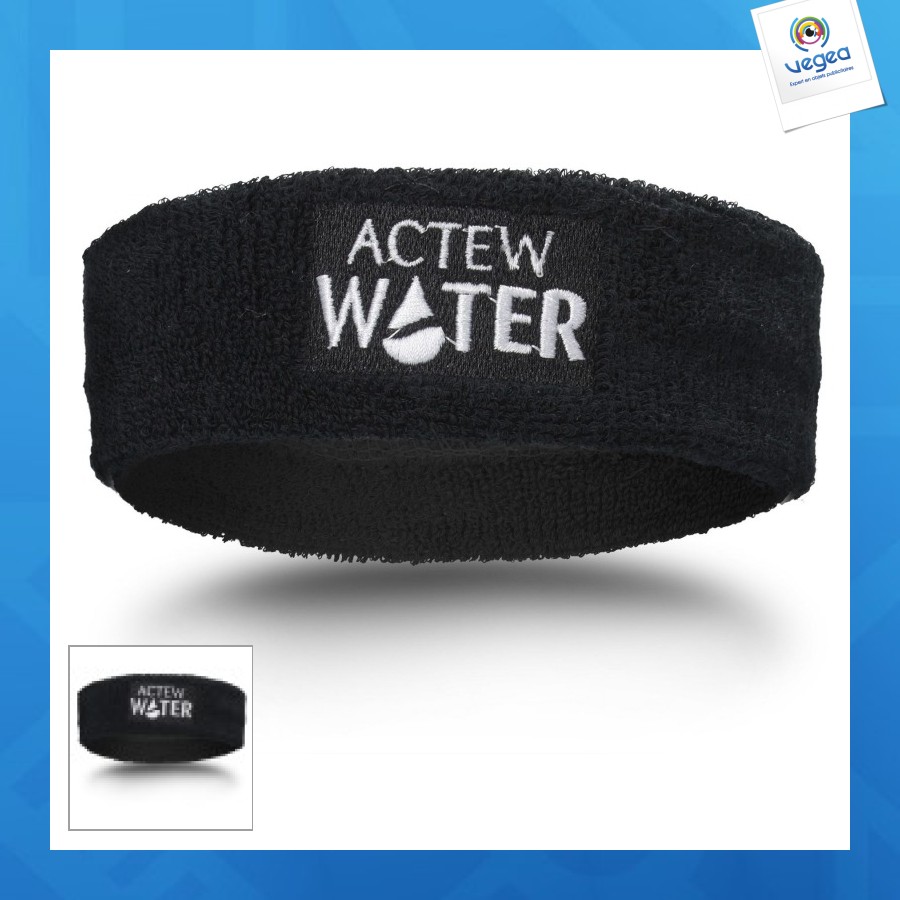 Bandeau de tennis personalizable - baten - logo brodé