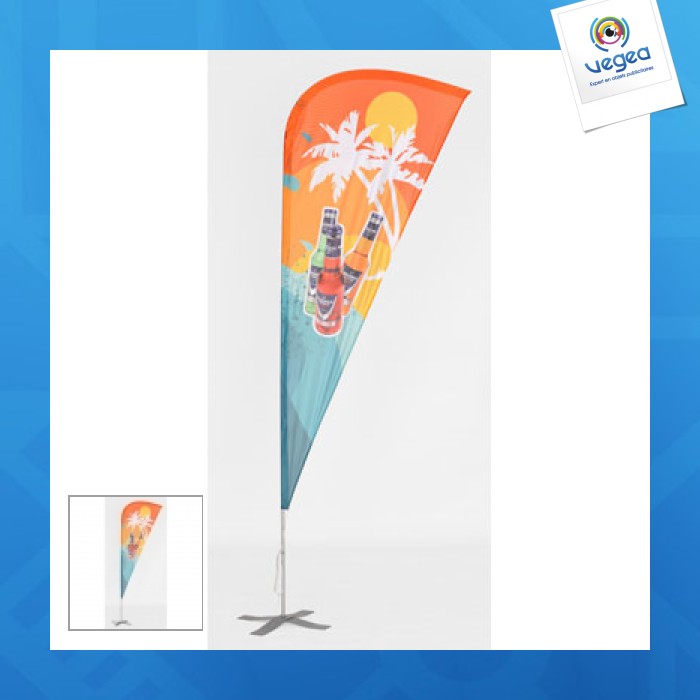 Bandera de la playa quart-glass