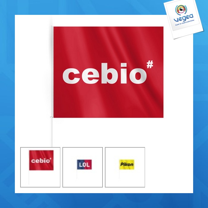 Bandera personalizable de tela mediana a4