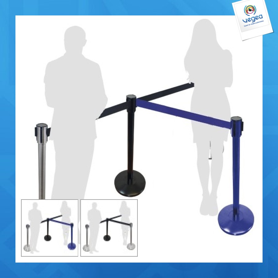 Barrière de promoción ruban rétractable