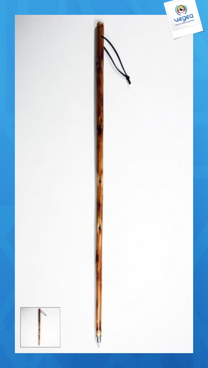 Bastón de madera de abeto 110 cm ø 2,5 cm