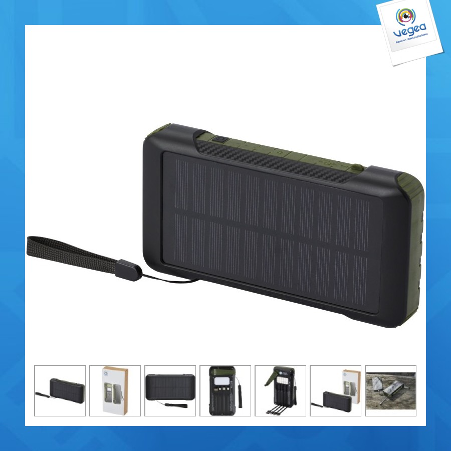 Batería solar de reserva soldy rcs de 10.000 mah de dínamo de plástico reciclado