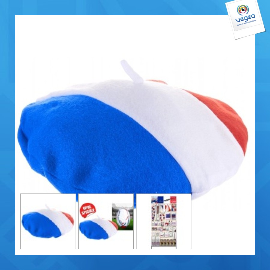 Béret personalizable français en feutrine 28cm france