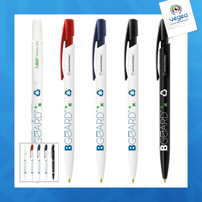 Bic® media clic bguard antimicrobiano ecolutions® logo biros