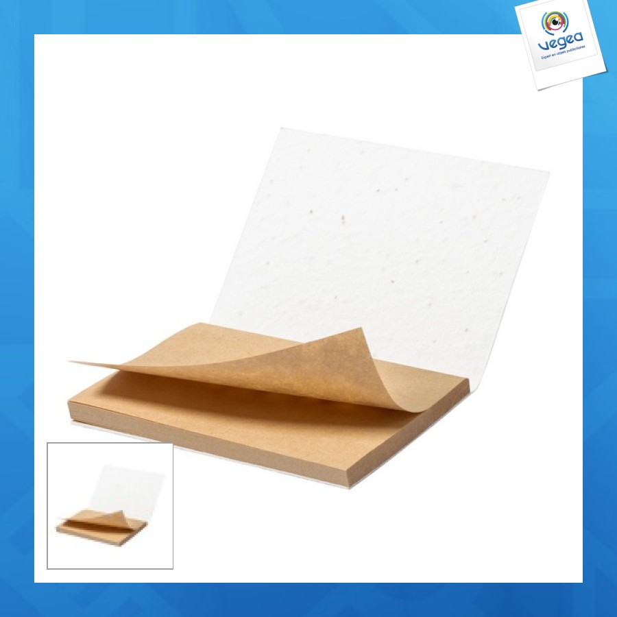 Bloc de notas adhesivo zomek con papel de semillas