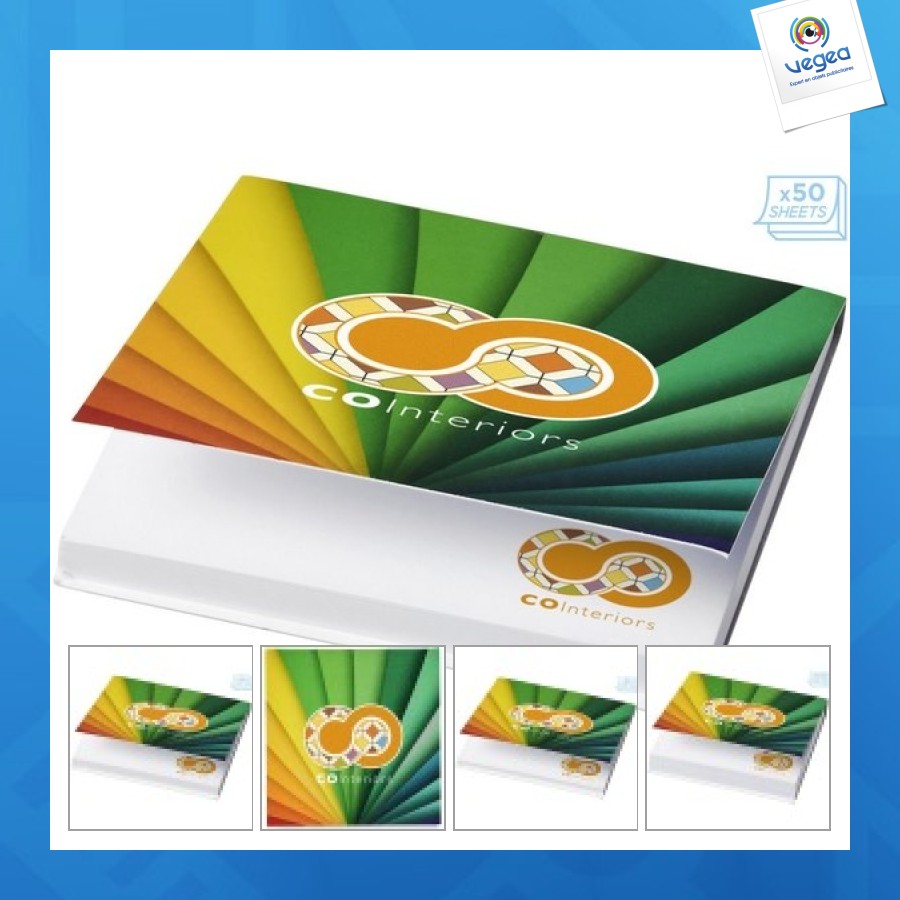 Bloque adhesivo 75x75mm con tapa