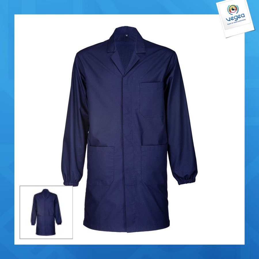 Blouse de travail personalizable coton et polyester
