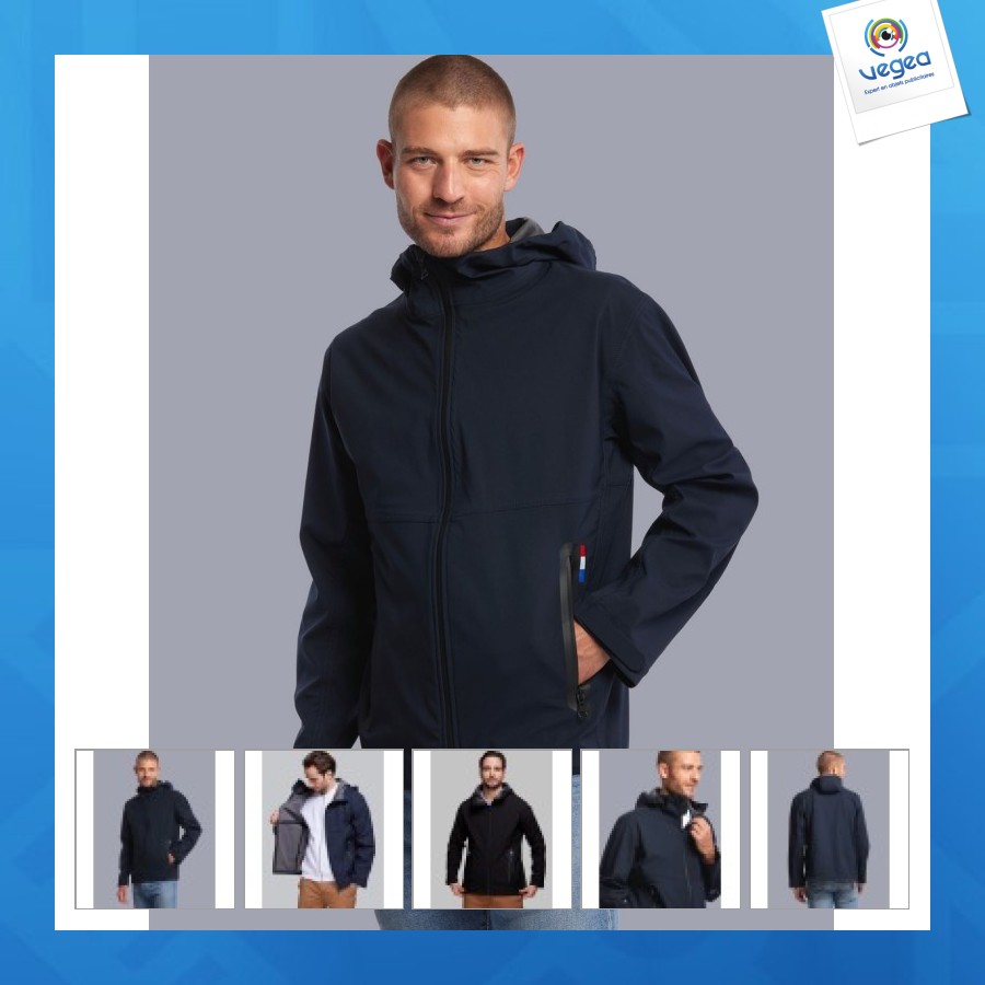 Blouson de promoción coupe-vent 2,5 couches, en polyester recyclé unisexe imperméable made in france