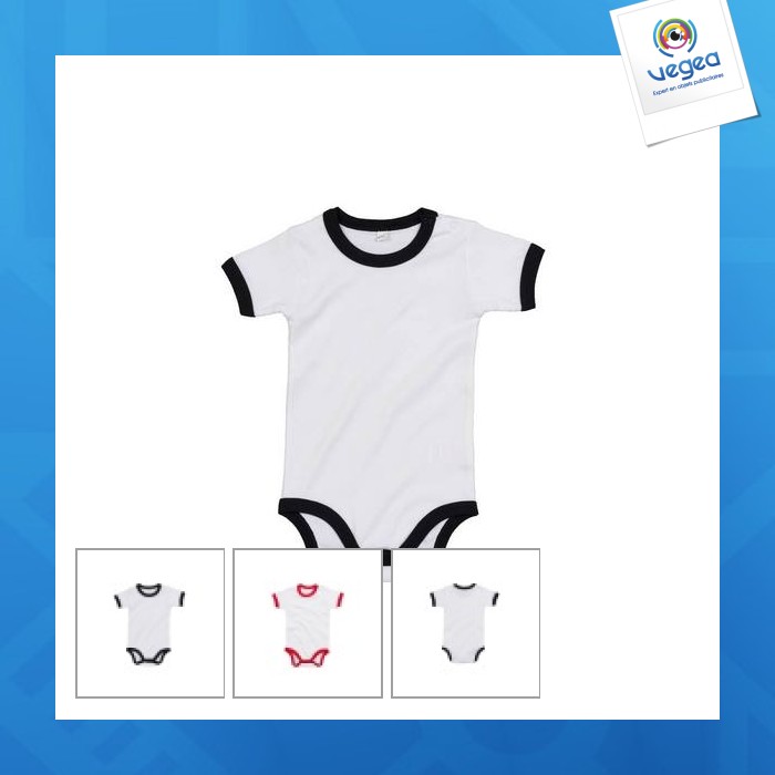 Body de promoción contraste bebé - baby ringer bodysuit