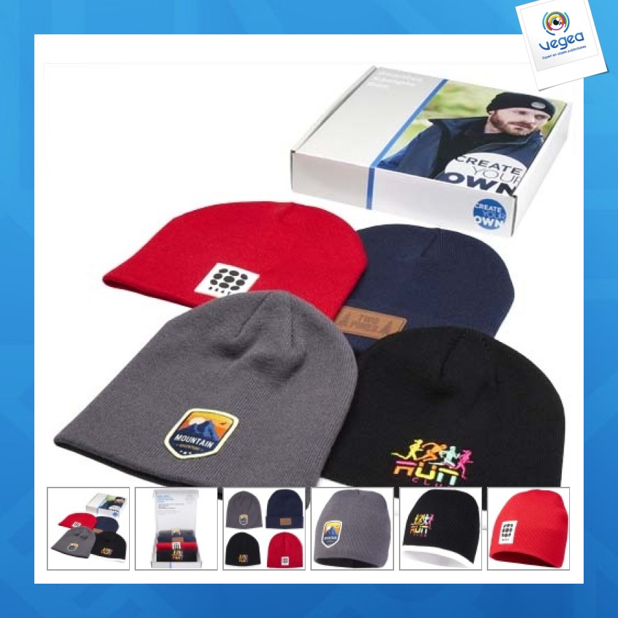Boîte d'échantillons de bonnets de promoción
