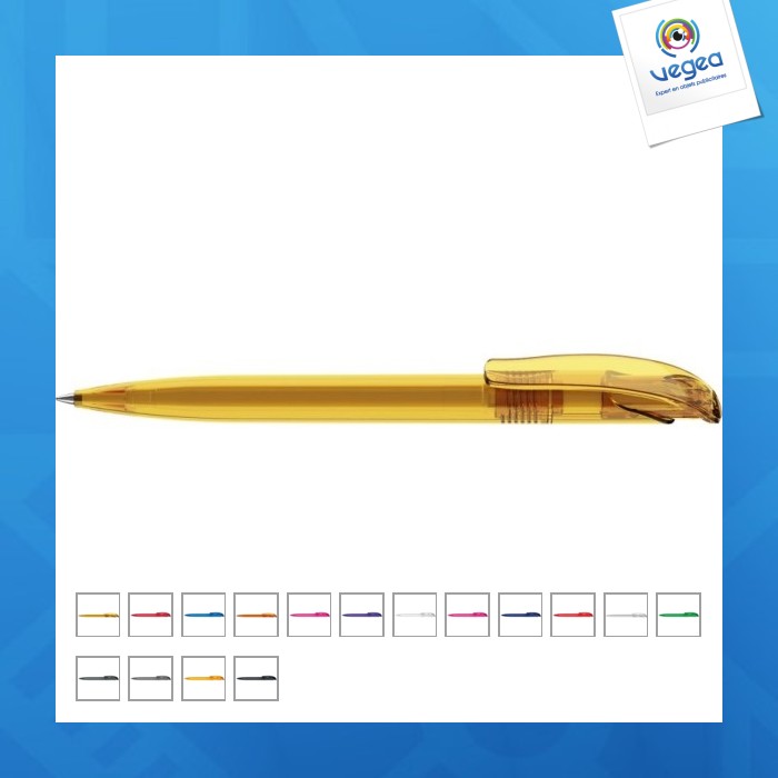 Bolígrafo de promoción retráctil challenger transparente