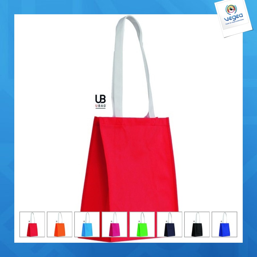 Bolsa de compras con asas contrastadas 28x35cm
