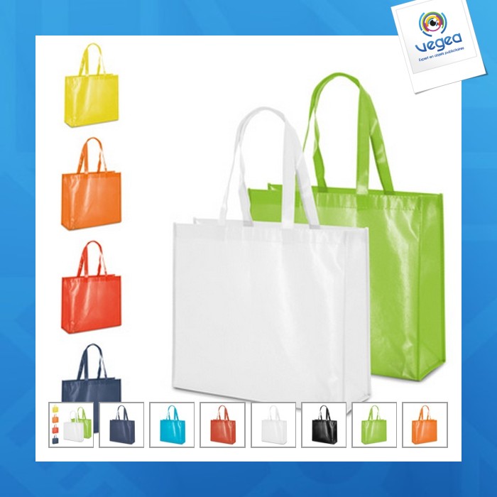 Bolsa de compras laminada brillante no tejida