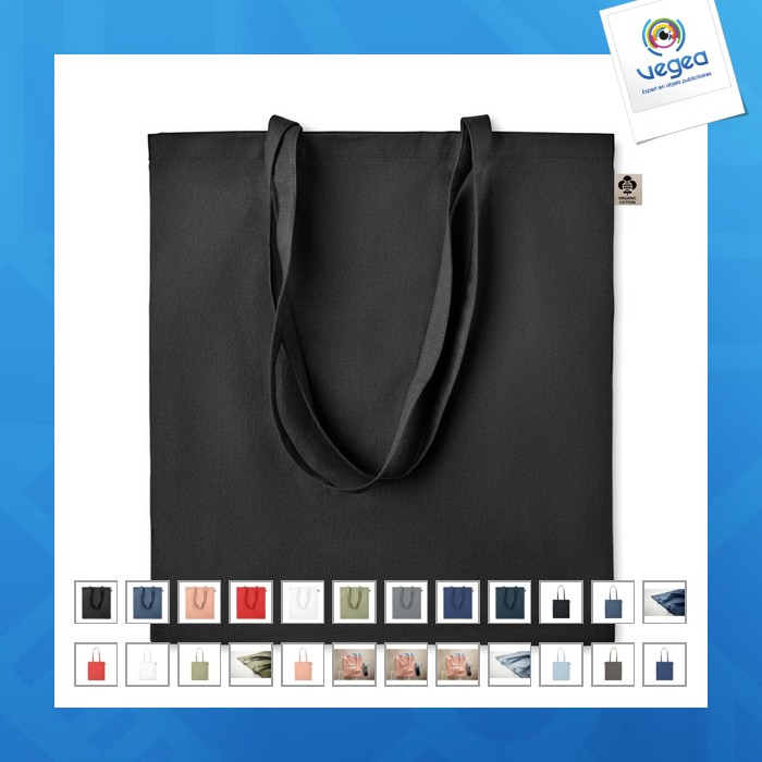 Bolsa de la compra de algodón orgánico - color zimde