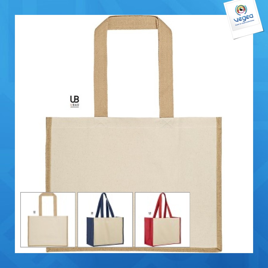 Bolsa de la compra de algodón y yute sunset