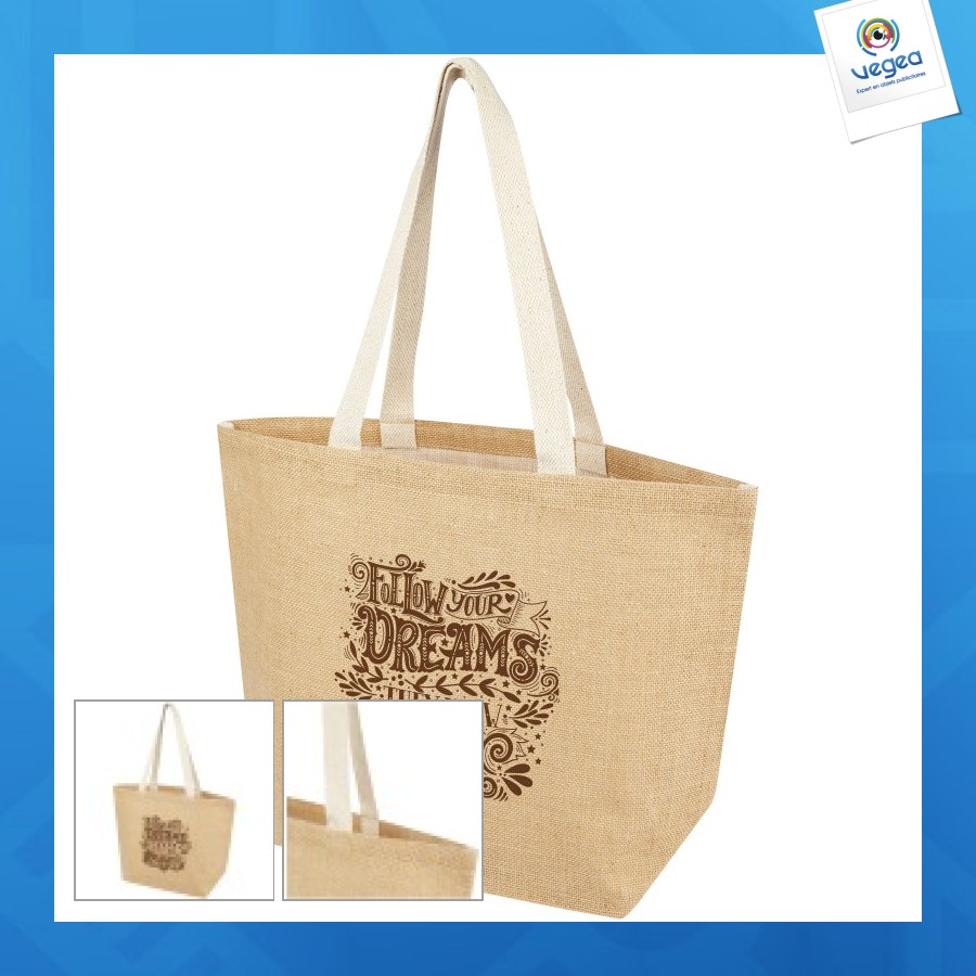 Bolsa de la compra juta de 12 l en yute de 300 g/m².