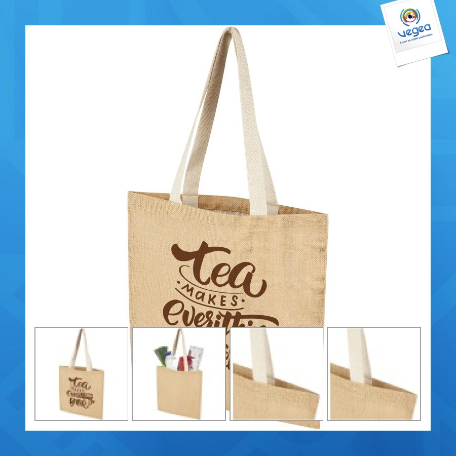 Bolsa de la compra juta de 7 l en yute de 300 g/m².