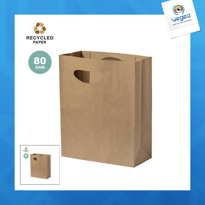 Bolsa de papel de promoción reciclado 80 g/m2