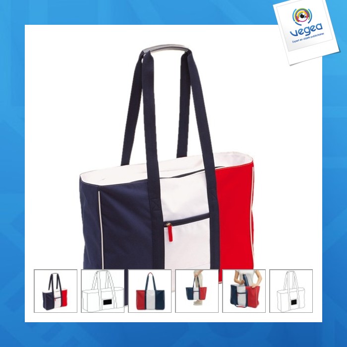 Bolsa de playa personalizable tricolor