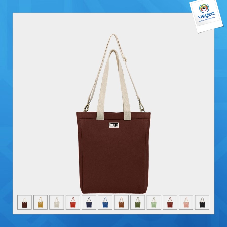Bolsa gruesa de algodón orgánico 11l l30/h38x10cm