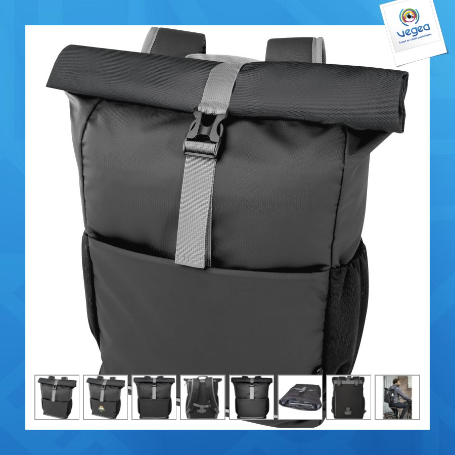Bolsa para bicicleta aqua 20 l con tapa enrollable 15 reciclado grs certificado resistente al agua