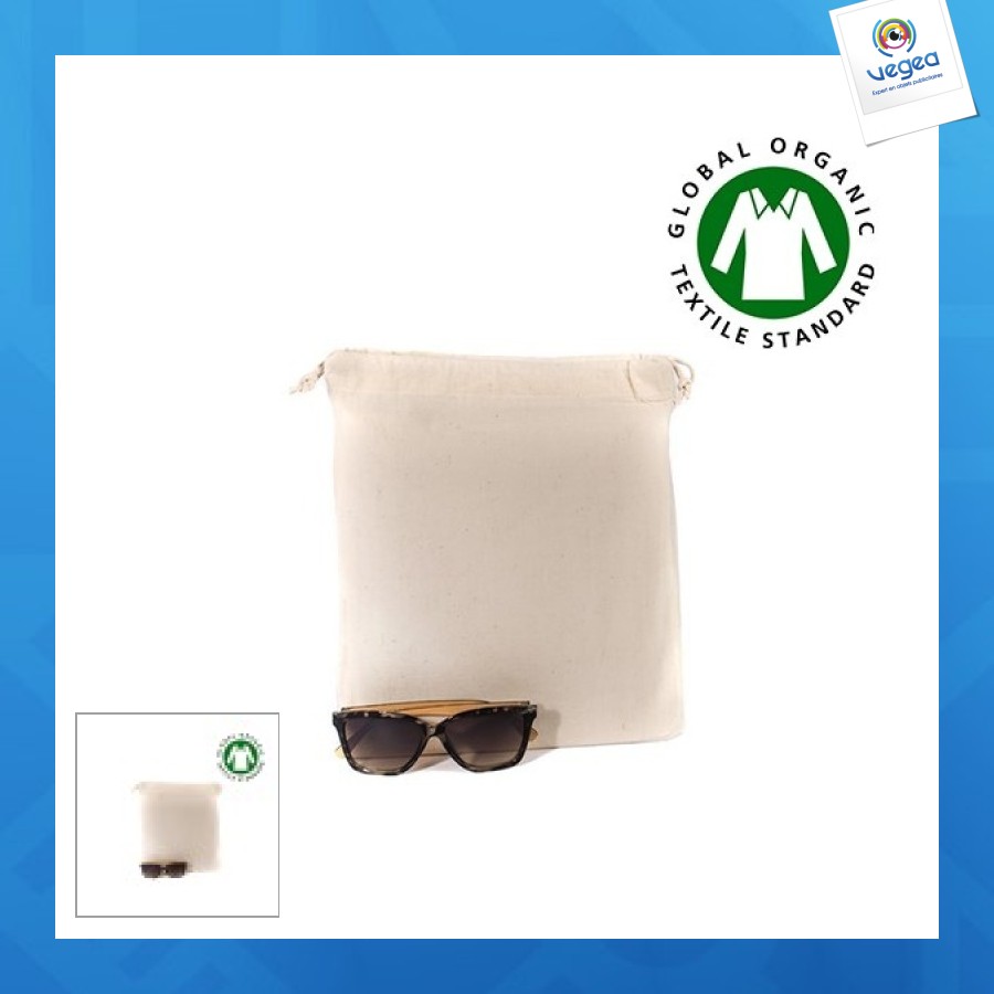 Bolsa personalizable de algodón orgánico fidji m 155