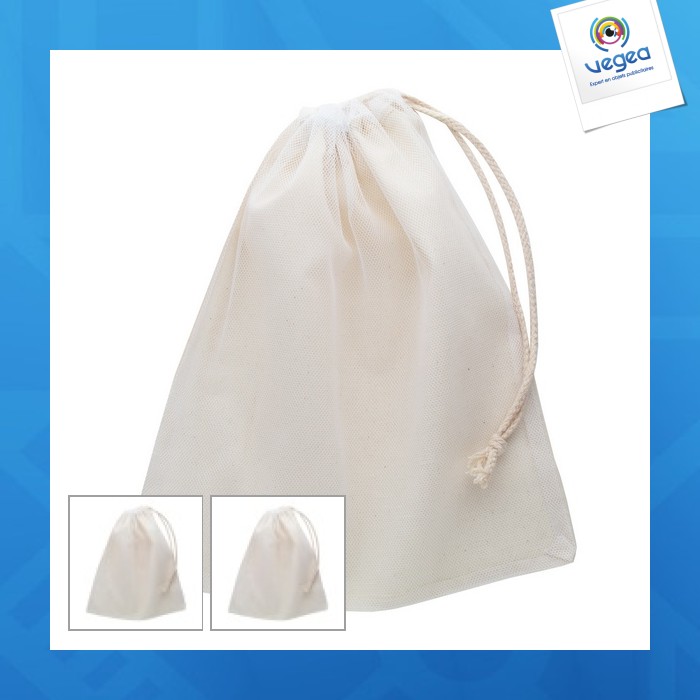 Bolsa personalizable de red de 30 cm.