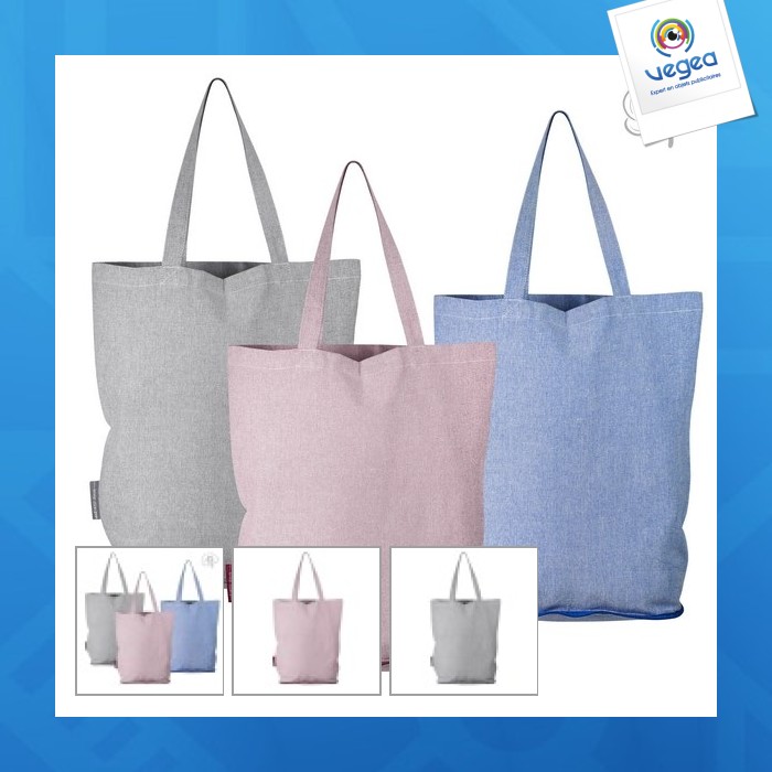 Bolsa plegable de algodón reciclado