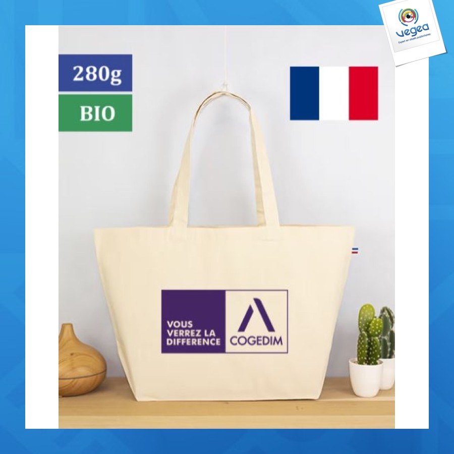 Bolso francés de algodón orgánico 280 g