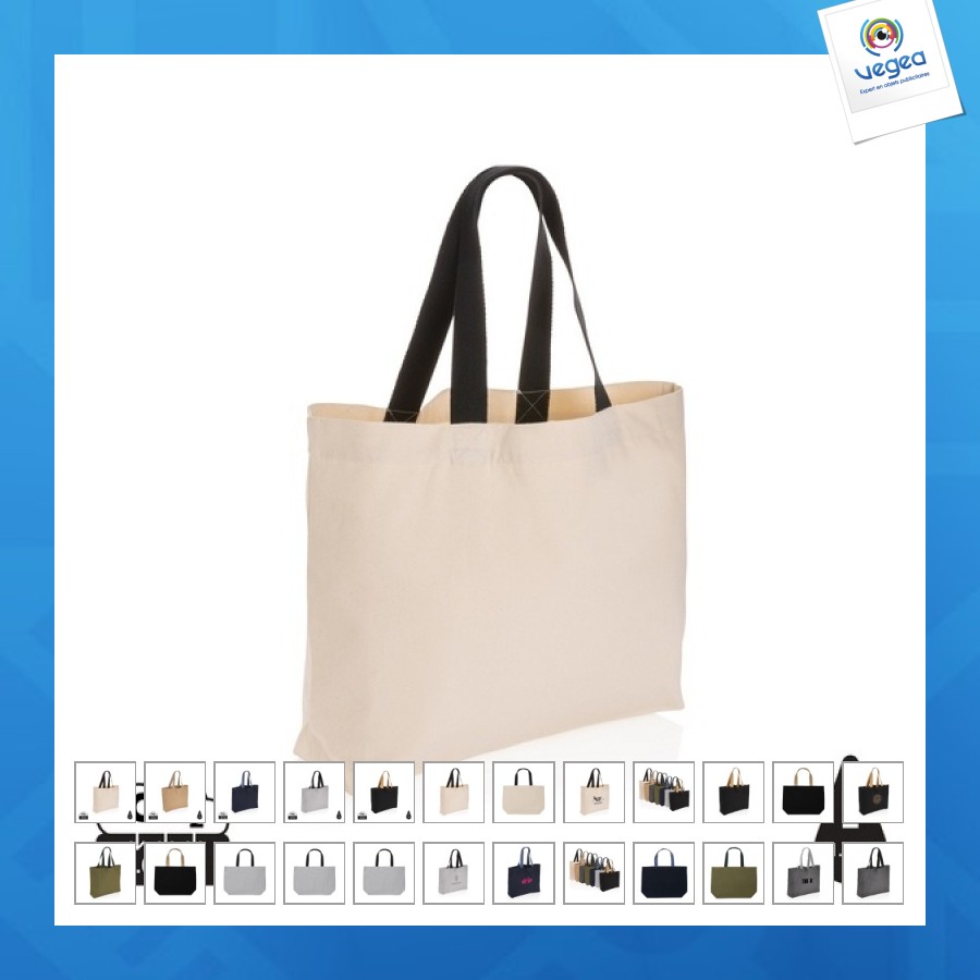 Bolso grande de lona aware reciclada y sin teñir de 240 g/m².
