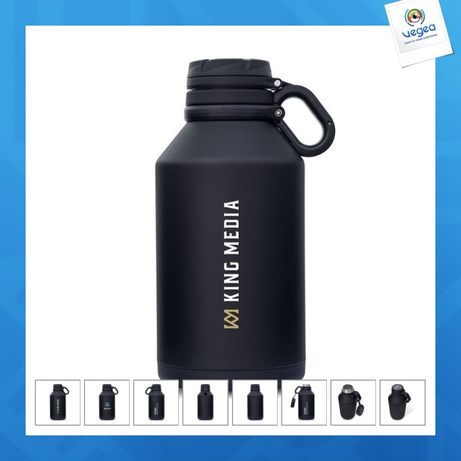 Botella aislada de acero inoxidable de 1,9l